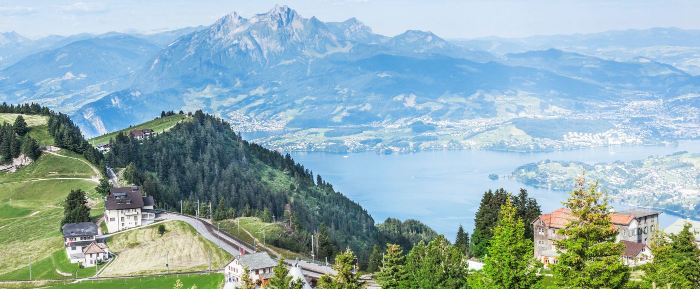 Blick auf die Bergstation Rigi-Kaltbad